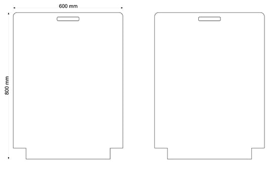 CTCSBH01WH, Composite Sign Blades Handle 600x800x4.0MM White