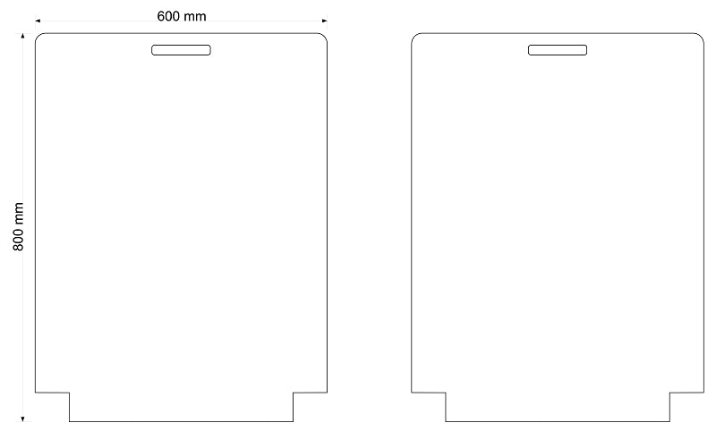 CTCSBH01WH, Composite Sign Blades Handle 600x800x4.0MM White